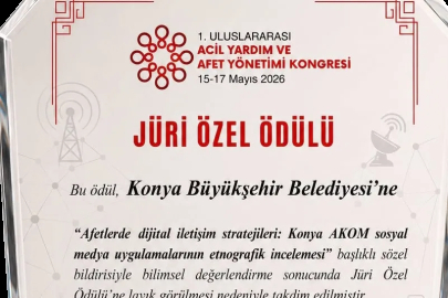 Konya AKOM’a uluslararası kongreden jüri özel ödülü